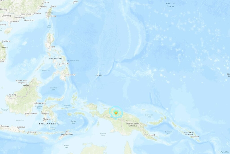 印尼巴布亞省30日發生規模6.3地震。（圖取自美國地質調查所網頁usgs.gov）