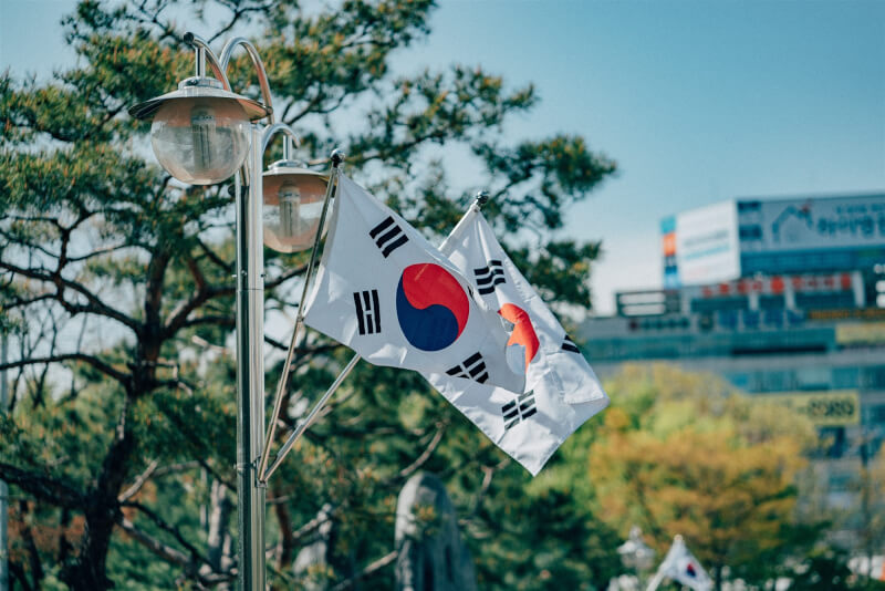 圖為南韓國旗。（圖取自Unsplash圖庫）
