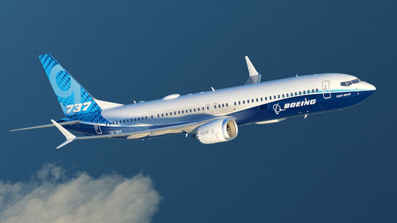圖為波音737 MAX系列飛機。（圖取自波音公司網頁boeing.com）
