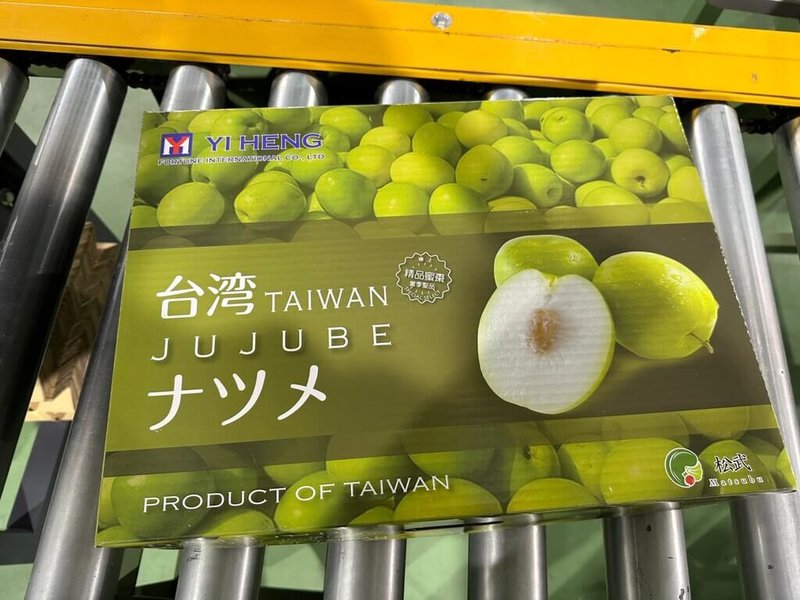 屏東縣高樹鄉蜜棗冷鏈包裝集貨場，10日完成蜜棗裝箱，並進行低溫檢疫，待檢疫合格後將空運直送日本大田批發市場販售，為今年屏東蜜棗外銷揭開序幕。（屏東縣政府提供）中央社記者李卉婷傳真  113年1月11日