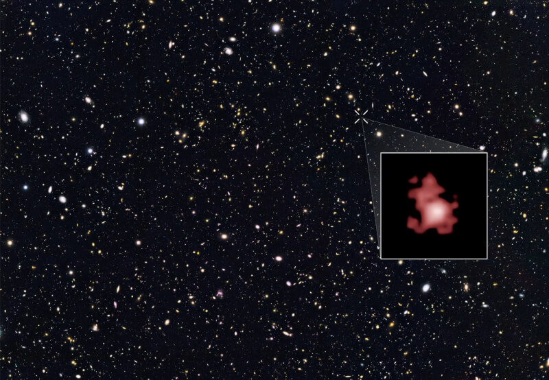 圖為哈伯太空望遠鏡2016年觀測到的GN-z11星系。（圖取自NASA網頁nasa.gov）