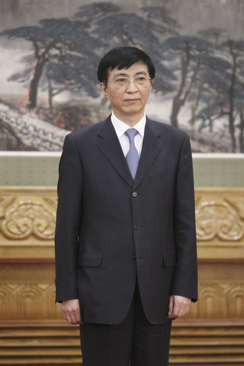 圖為中國全國政協主席王滬寧。（中新社）