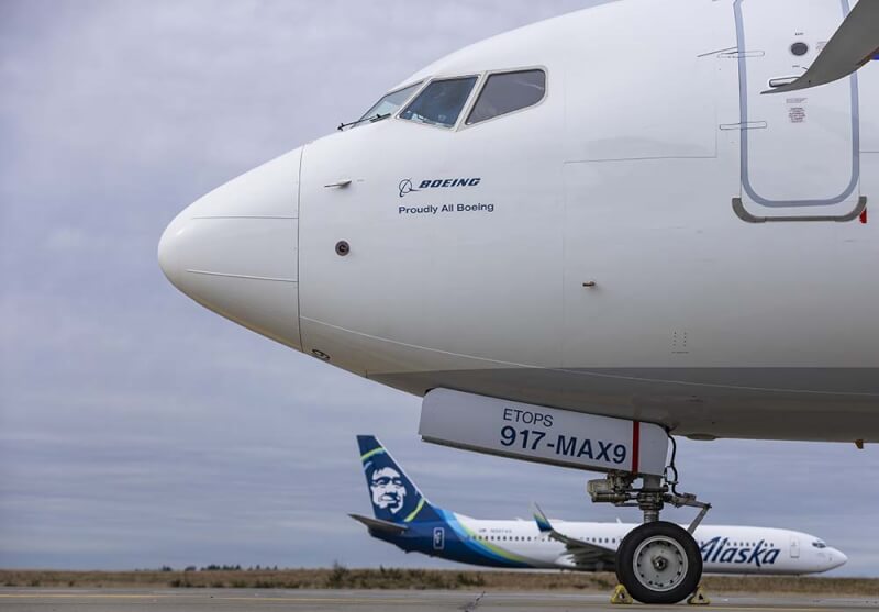 圖為阿拉斯加航空的波音737 Max 9客機。（圖取自阿拉斯加航空網頁alaskaair.com）