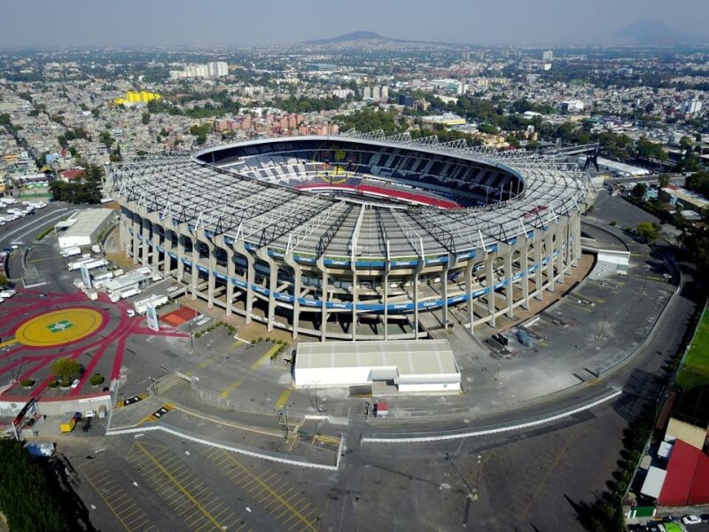 國際足球總會4日宣布，2026年世界盃開幕戰當年6月11日將在墨西哥市艾茲提卡體育場（圖）舉行。（路透社）