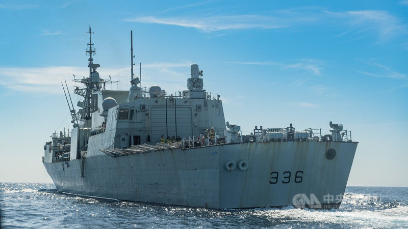 加拿大哈利法克斯級（Halifax-class）巡防艦蒙特婁號（HMCS Montreal）2023年6月曾與美國軍艦聯合通過台灣海峽。（加拿大聯合作戰指揮部）中央社記者程愛芬溫哥華傳真 113年2月14日