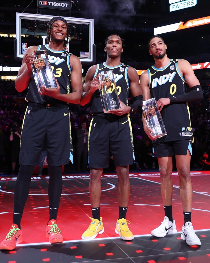 美國職籃NBA明星賽地主隊印第安納溜馬在技術挑戰賽拿下賽事冠軍。（圖取自twitter.com/Pacers）