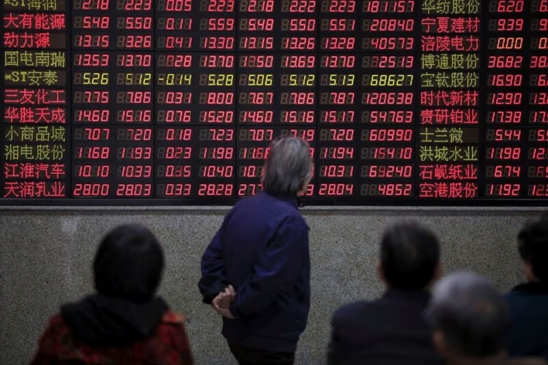 中國股市示意圖。（路透社）