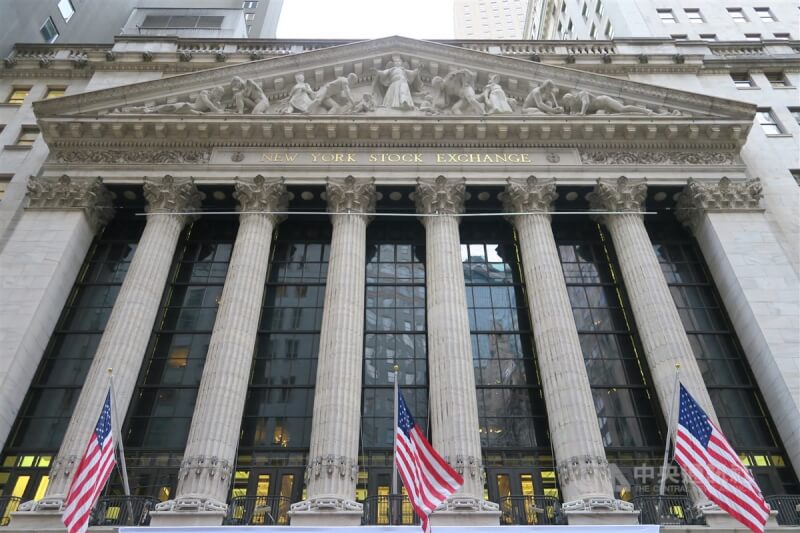 圖為紐約證券交易所。（中央社檔案照片）