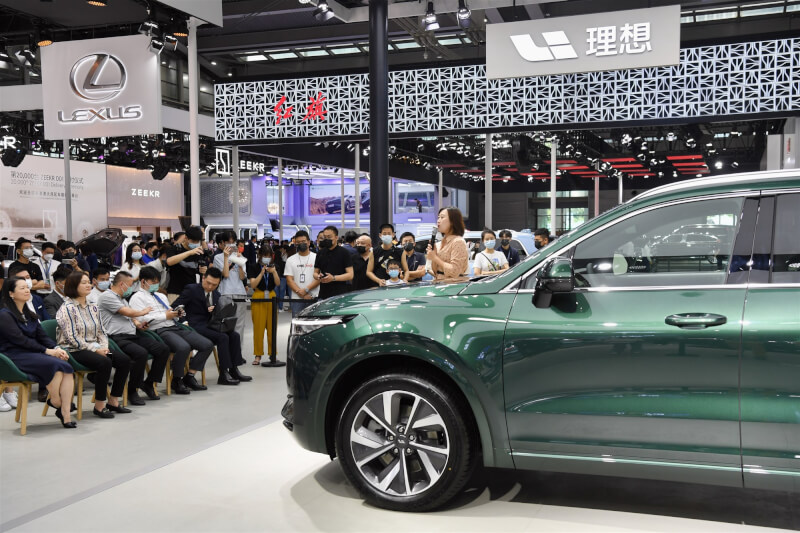 圖為2022年理想汽車在深圳車展展出。（中新社）