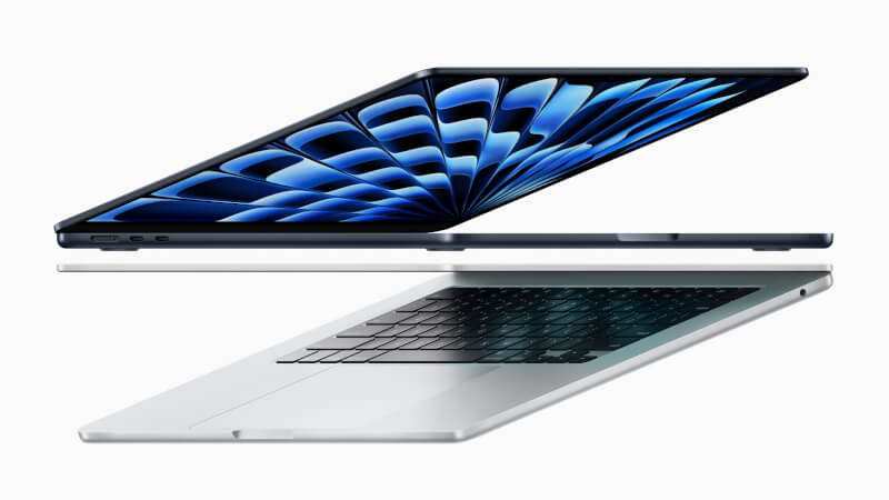 Apple 4日無預警在官網發表配備M3晶片的13吋與15吋MacBook Air筆記型電腦。（圖取自Apple網頁apple.com）