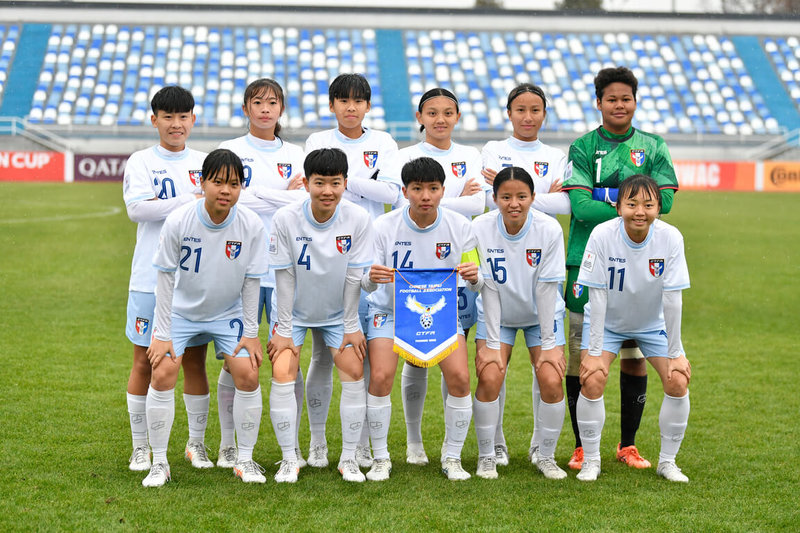台灣U20女足隊（圖）9日在2024女子U20亞洲盃小組賽最後一戰面對同組實力最為強勁的澳洲隊，最終以0比3落敗，分組賽成績1勝2敗，無緣晉級4強與世界盃。（AFC亞洲足球聯盟提供）中央社記者黃巧雯傳真 113年3月9日