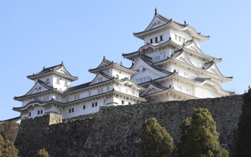 位於日本兵庫縣姬路市的世界文化遺產姬路城。（共同社）