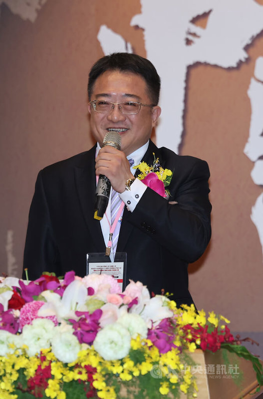 中華民國中醫師公會全國聯合會10日在新北市舉行第94屆國醫節慶祝大會,新北市中醫師公會理事長陳建輝(圖)出席致詞。中央社記者趙世勳攝 113年3月10日