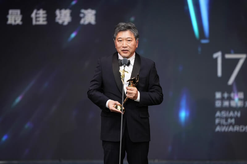 日本名導是枝裕和也憑「怪物」摘最佳導演。(圖取自facebook.com/AsianFilmAwardsAcademy)