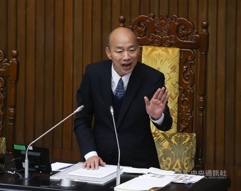 立法院長韓國瑜。（中央社檔案照片）