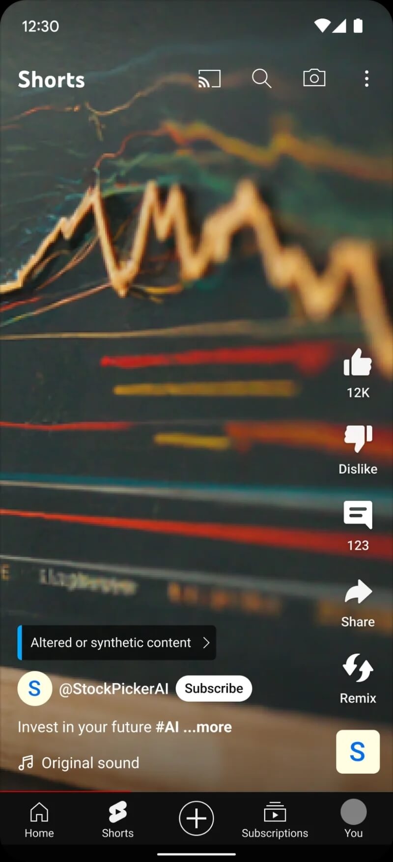 圖為Youtube Shorts短影片AI內容揭露標籤呈現範例。(圖取自YouTube官方部落格網頁blog.youtube)