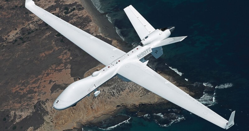 圖為通用原子航空系統公司MQ-9B無人機同型機。（圖取自通用原子航空網頁ga-asi.com）
