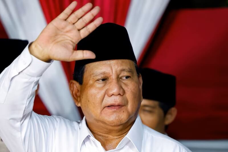 印尼總統當選人普拉伯沃。（路透社）