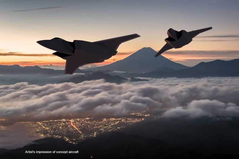 圖為日本公布次世代戰機模擬照。（圖取自日本防衛省網頁mod.go.jp）