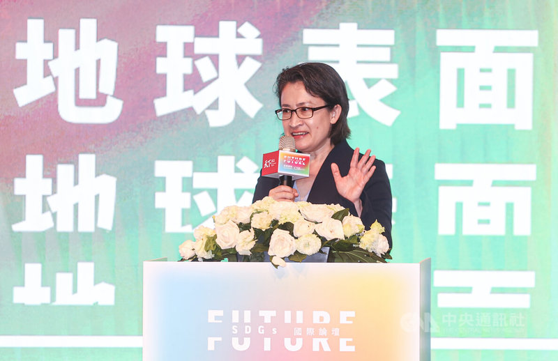 2024天下SDGs雙日國際論壇開幕式28日上午在台北舉行，副總統當選人蕭美琴（圖）出席致詞。中央社記者鄭清元攝  113年3月28日