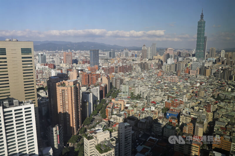 圖為台北市區建物景觀。（中央社檔案照片）