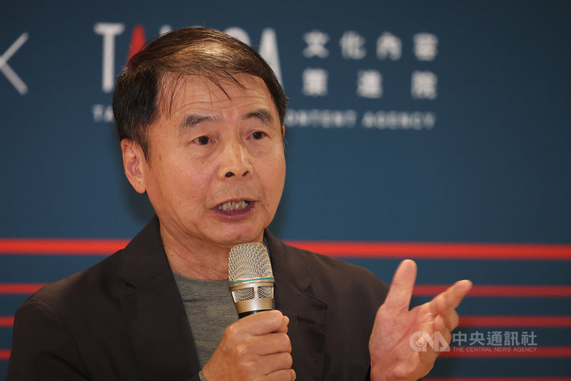 文化內容策進院與榮耀基金會9日在台北舉行「讀劇匯—音樂劇創投媒合平台 Taiwan Musical Reading Festival」發布會,榮耀基金會董事長雷輝(圖)出席致詞。中央社記者趙世勳攝 113年4月9日