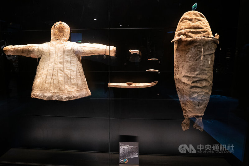因應文化奧運活動,巴黎5個大型美術館首度合作推出尋寶猜謎活動,圖為北極圈因紐特族文物。中央社記者李若韻巴黎攝 113年5月7日