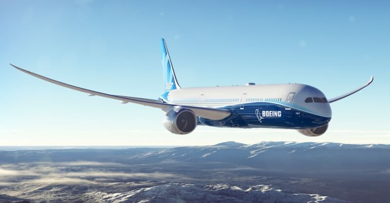 波音787客機。（圖取自波音公司網頁boeing.com）
