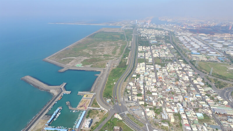 圖為大林蒲空拍圖。（高市都發局提供）