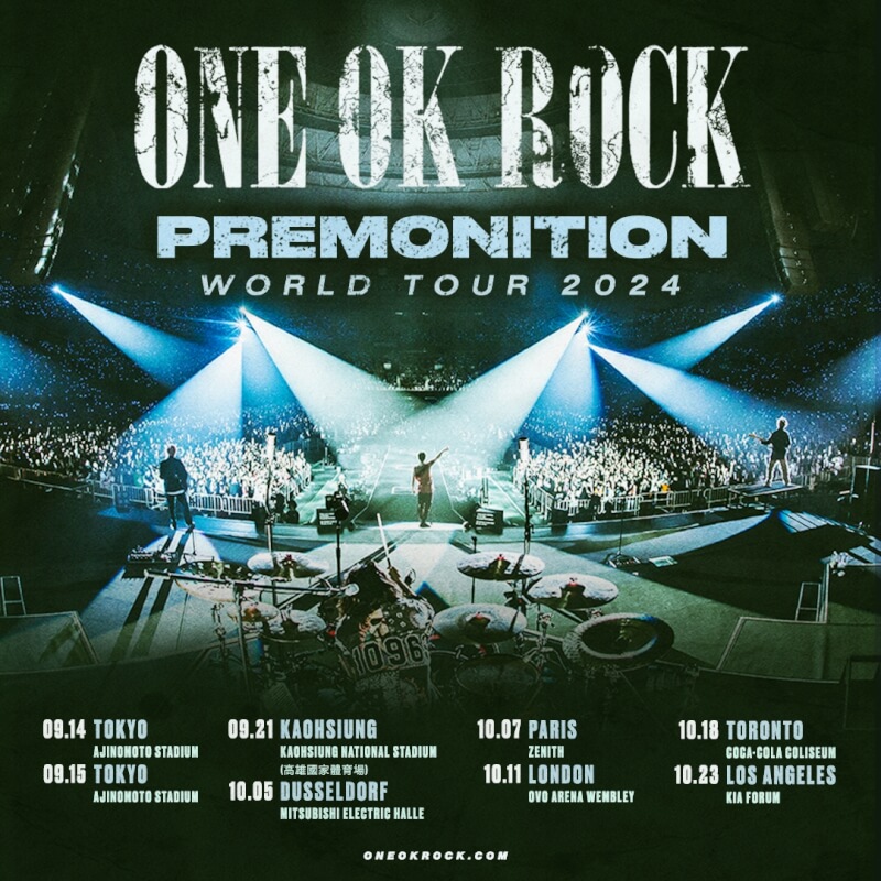 日本搖滾天團ONE OK ROCK 9月21日將在高雄國家體育場開唱。（圖取自facebook.com/ONEOKROCK）