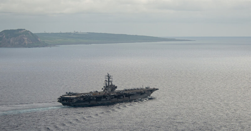 美國海軍核動力航空母艦「雷根號」。（圖取自facebook.com/ussronaldreagan）