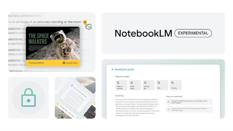 Google宣布推出升級版NotebookLM，將支援更多檔案類型，包括Google簡報和網頁連結。（圖取自Google部落格網頁blog.google）