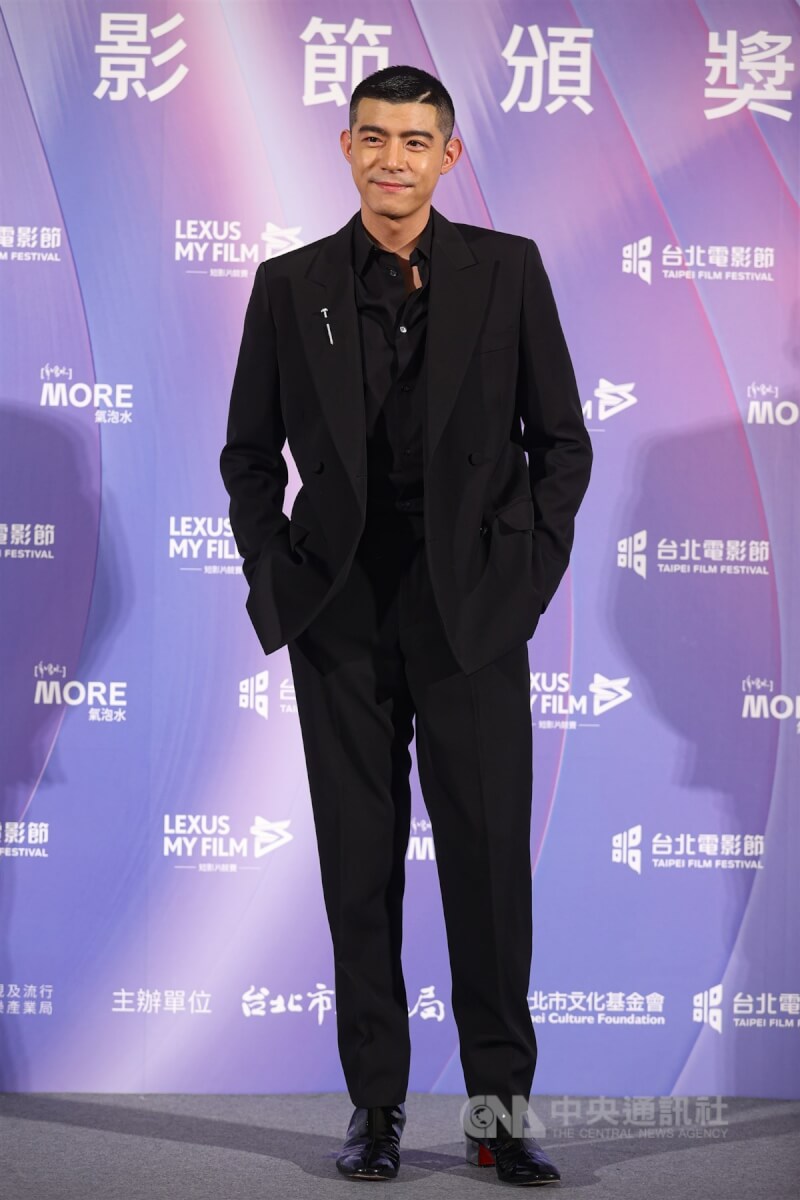 演員王柏傑去年出席台北電影節頒獎典禮。（中央社檔案照片）