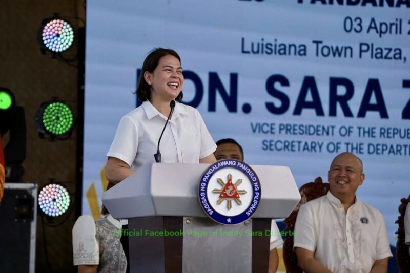 菲律賓副總統薩拉．杜特蒂。（圖取自facebook.com/MayorIndaySaraDuterteOfficial）