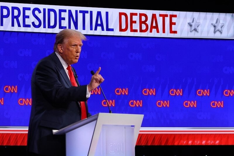美国2024年总统大选首场电视辩论27日登场，前总统川普（图）称总统拜登从阿富汗撤军是「我们国家史上最尴尬的一天」。（路透社）