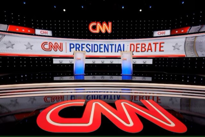 美國總統大選首場辯論27日登場。（路透社）