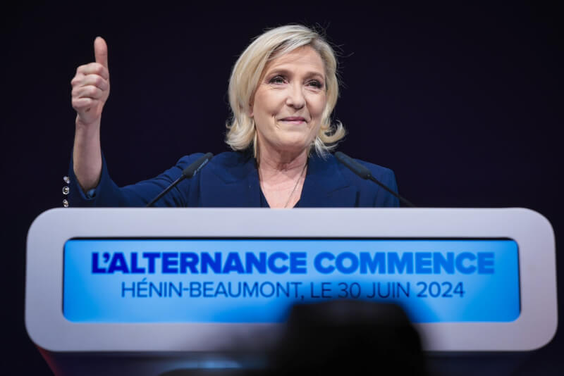 法國極右翼政黨「國民聯盟」領袖瑪琳．雷朋。（圖取自x.com/MLP_officiel）