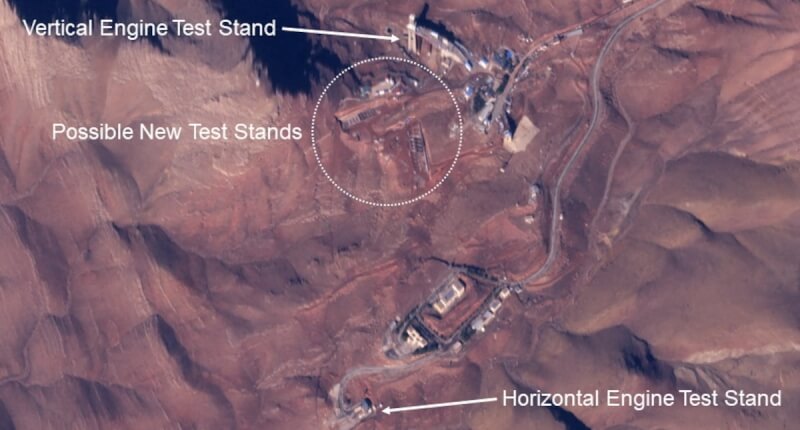 衛星照片顯示伊朗的霍吉爾飛彈生產基地大幅擴建。（Planet Labs PBC/Handout via 路透社）