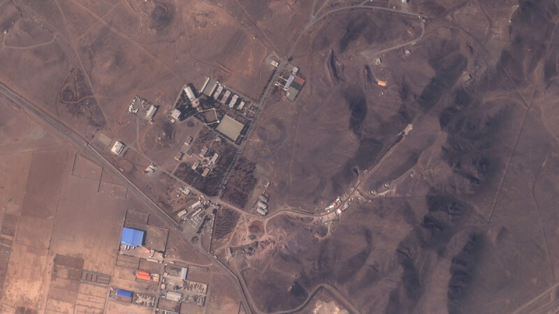 衛星照片顯示，伊朗的莫達雷斯軍事基地疑似擴建。（Planet Labs PBC/Handout via 路透社）