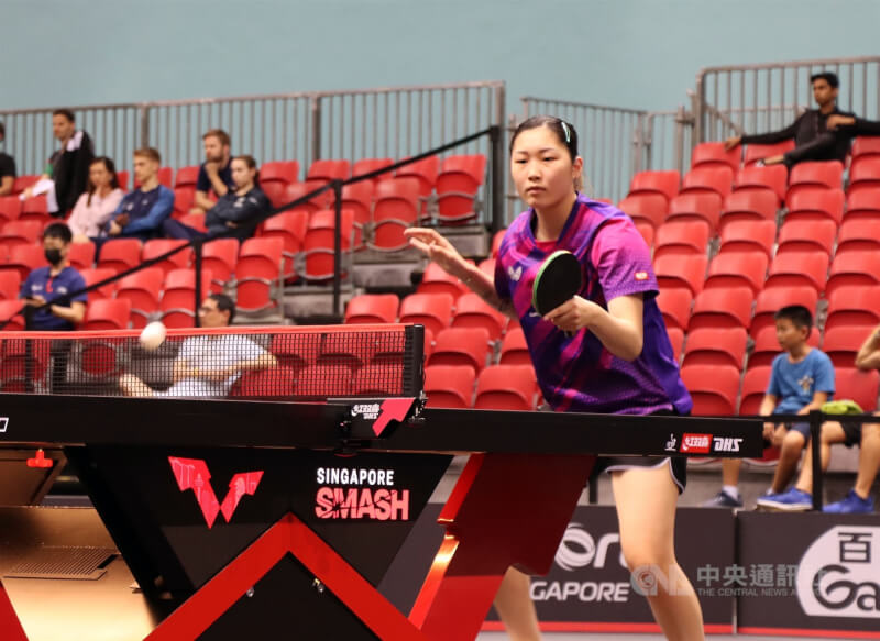 簡彤娟去年參加WTT新加坡大滿貫會內賽。（中央社檔案照片）
