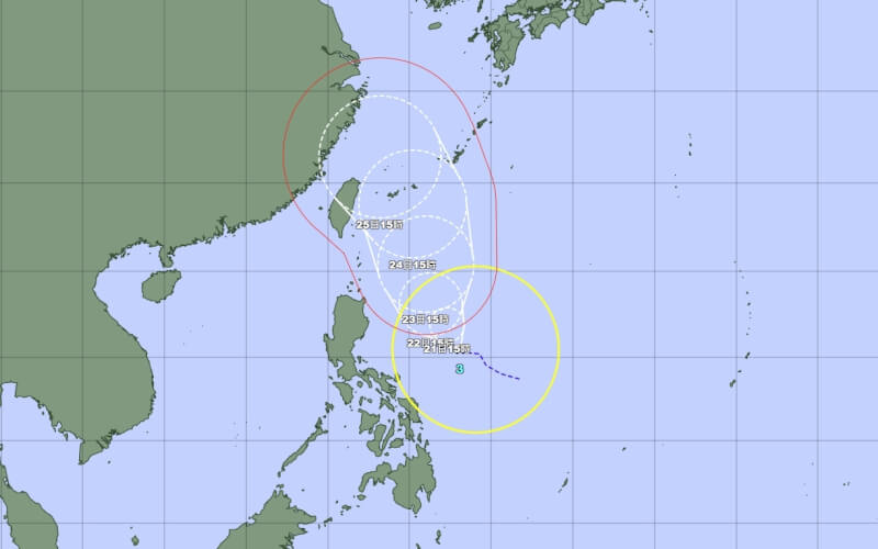 颱風凱米20日生成。（圖取自日本氣象廳網頁data.jma.go.jp）