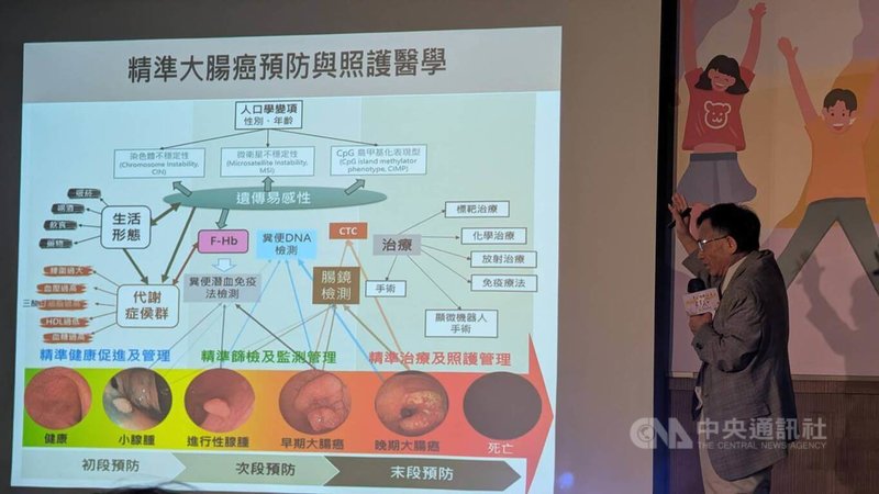 台大公衛教授陳秀熙（右）9日出席台灣年輕病友協會「2024青年健康論壇」時指出，邁向次世代預防醫學，除大規模篩檢外，未來還要朝「精準」努力，透過個人化，減少不必要醫療行為。中央社記者曾以寧攝 113年8月9日