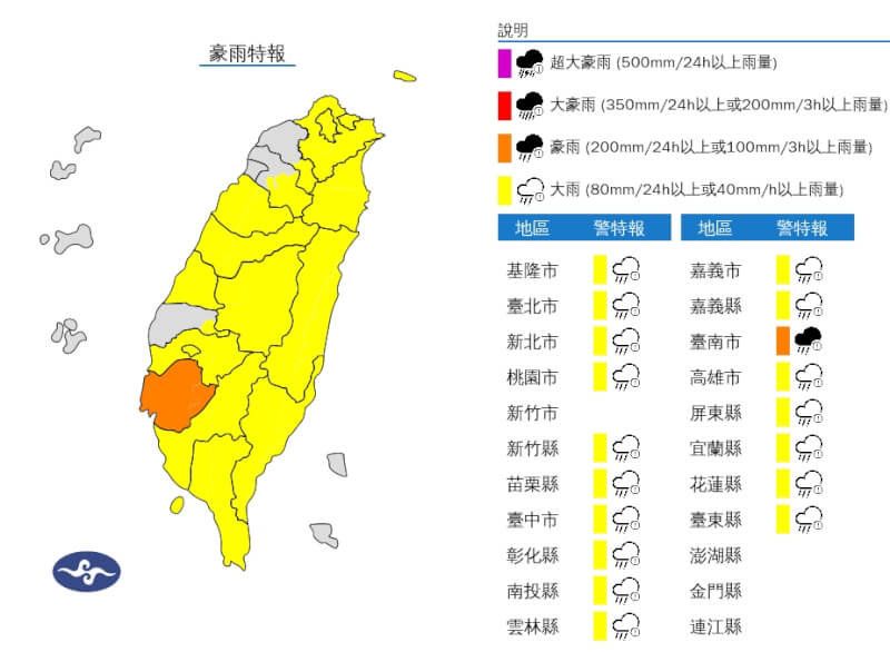 (圖取自中央氣象署網頁cwa.gov.tw)