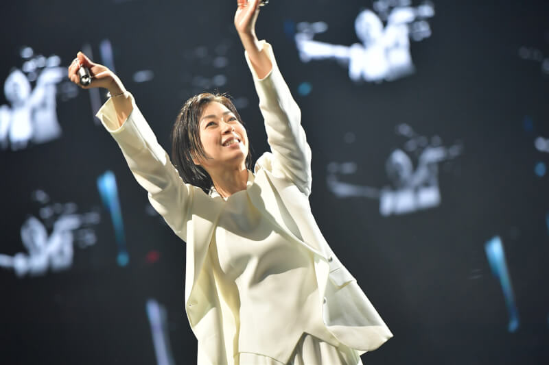 宇多田光10日在台北小巨蛋舉辦HIKARU UTADA SCIENCE FICTION TOUR演唱會，她感謝歌迷時一度哽咽。（大鴻藝術BIG ART、超級圓頂SUPER DOME、攝影cherry chill will.提供）中央社記者王心妤傳真 113年8月10日