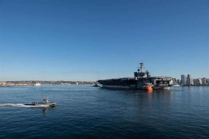 美軍航空母艦「林肯號」。（圖取自美國海軍網頁navy.mil）