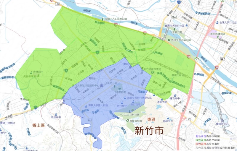 新竹市部分地區20日至21日停水共23小時,包括39個里停水、50個里減壓供水,其中停水戶約4萬3600戶,自來水公司第三區管理處呼籲民眾提前儲水。(圖取自台灣自來水公司網頁web.water.gov.tw)