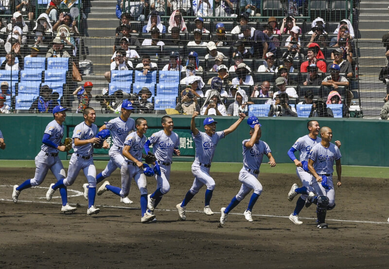 日本石川縣小松大谷高校本屆因接連擊敗強隊備受關注。（共同社）