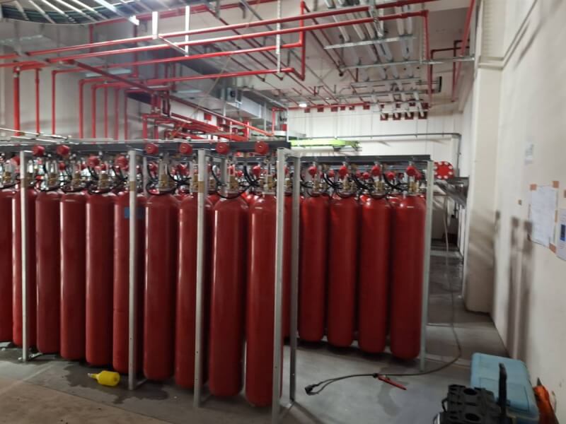 彰濱工業區鹿港區1處離岸風電工地20日上午發生工安意外,消防局指出,工地內二氧化碳鋼瓶氣體外洩,14名工人分別送到彰濱秀傳醫院、梧棲童綜合醫院等醫院救治。(彰化縣消防局提供)中央社記者吳哲豪傳真 113年8月20日