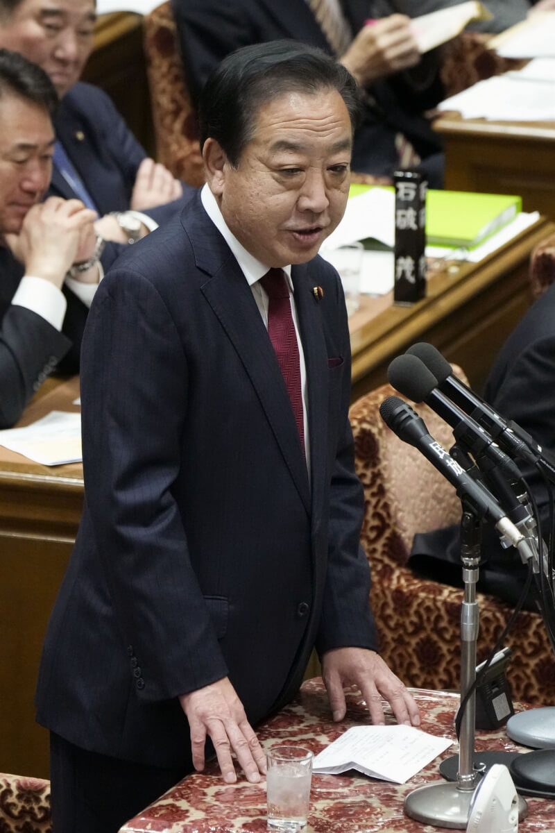 日本前首相野田佳彥。（共同社）