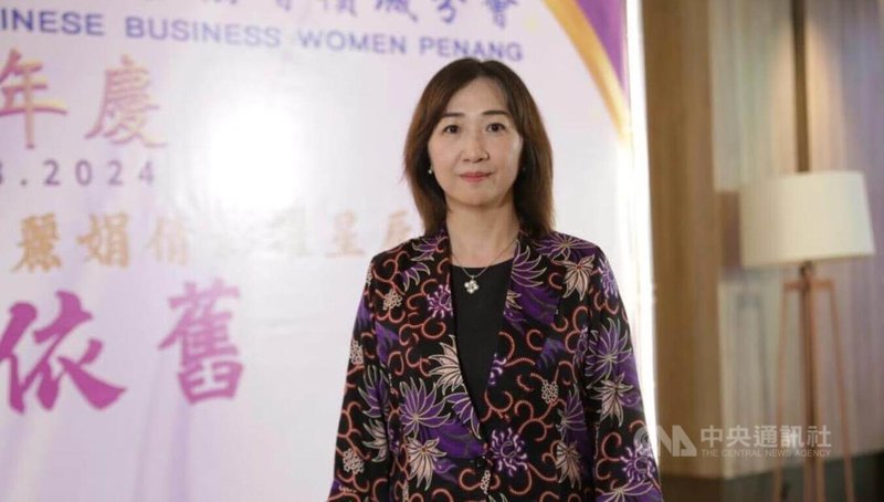 東協經濟體的人口紅利與經濟規模方興未艾,在印尼打拚紡織與成衣市場的台灣女性企業家張裕青(圖)說,東協是很大的經濟體,人口普遍年輕化,有豐富人口紅利。攝於25日。中央社記者黃自強吉隆坡攝 113年8月26日